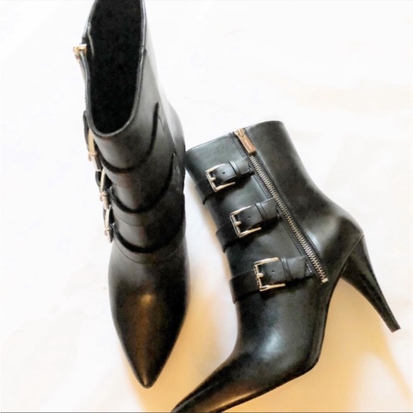 Black Buckle Booties by Michael Kors - Picture 2 of 5